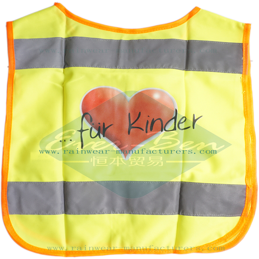 wholesale bulk neon safety vest for kids